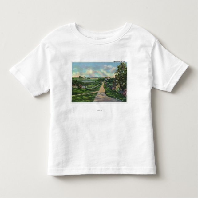 View of an Old Cape Cod Lane Toddler T-shirt (Front)