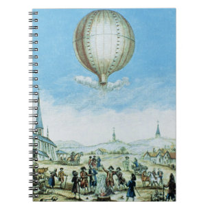 View of Annonay in Vivarais and the first flight o Notebook