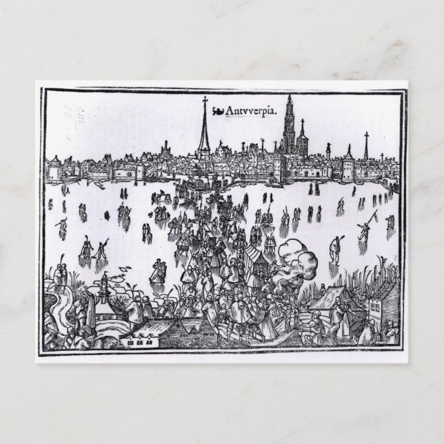View of Antwerp Postcard (Front)