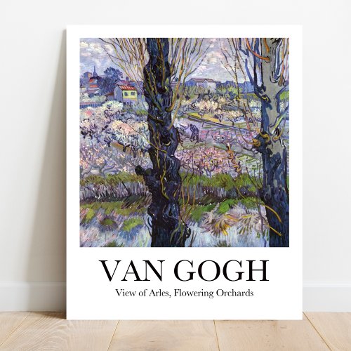 View of Arles Flowering Orchards by Van Gogh Poster