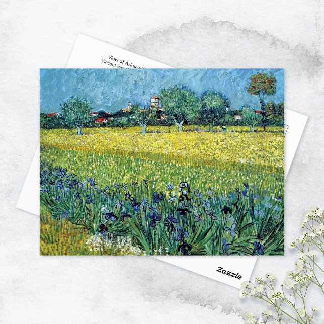 View of Arles Irises Vincent van Gogh Postcard (Creator Uploaded)