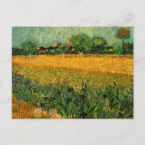 View of Arles with Irises by Vincent van Gogh Postcard