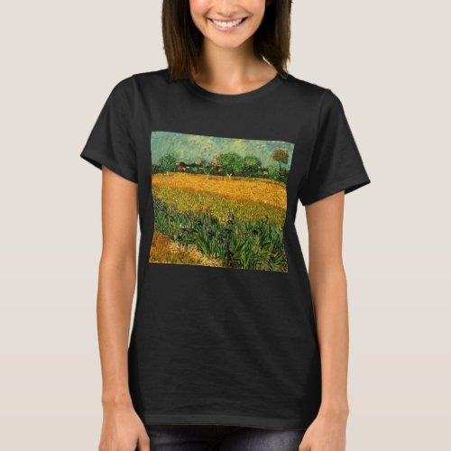 View of Arles with Irises by Vincent van Gogh T_Shirt