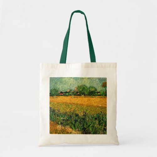 View of Arles with Irises by Vincent van Gogh Tote Bag