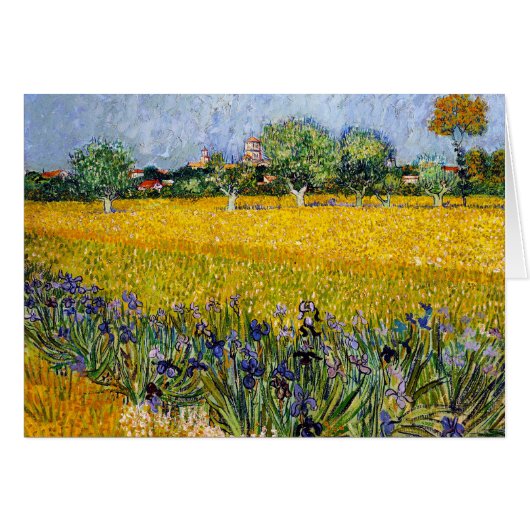 View of Arles with Irises Vincent van Gogh paint Cards (Front Horizontal)