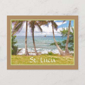 View Of Atlantic From Pigeon Island  St. Lucia Postcard by whatawonderfulworld at Zazzle
