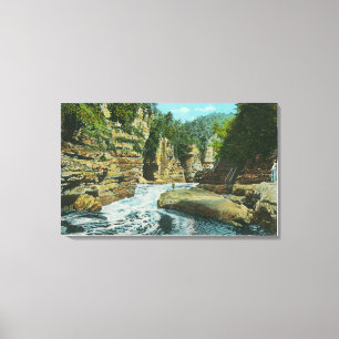 View of Ausable Chasm near Elephant's Head Canvas Print