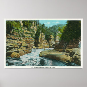 View of Ausable Chasm near Elephant's Head Poster