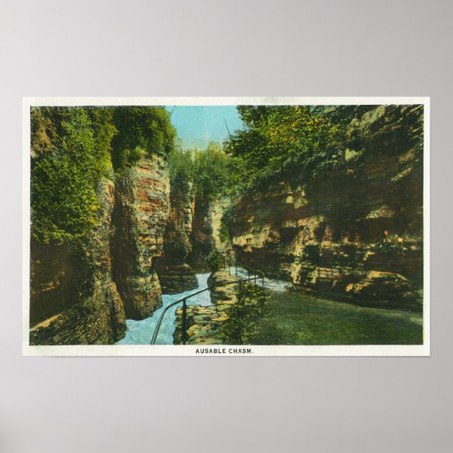 View of Ausable Chasm Poster (Front)