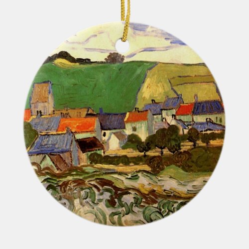 View of Auvers by Vincent van Gogh Ceramic Ornament