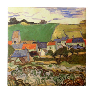 View of Auvers by Vincent van Gogh Ceramic Tile