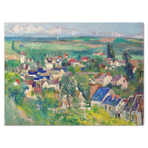 VIEW OF AUVERS CEZANNE PAINTING TISSUE PAPER