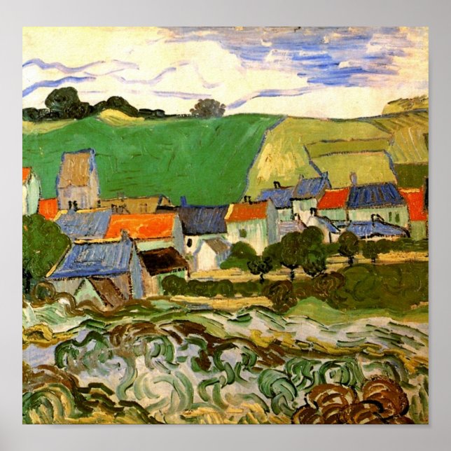 View of Auvers (F799) Van Gogh Fine Art Poster (Front)