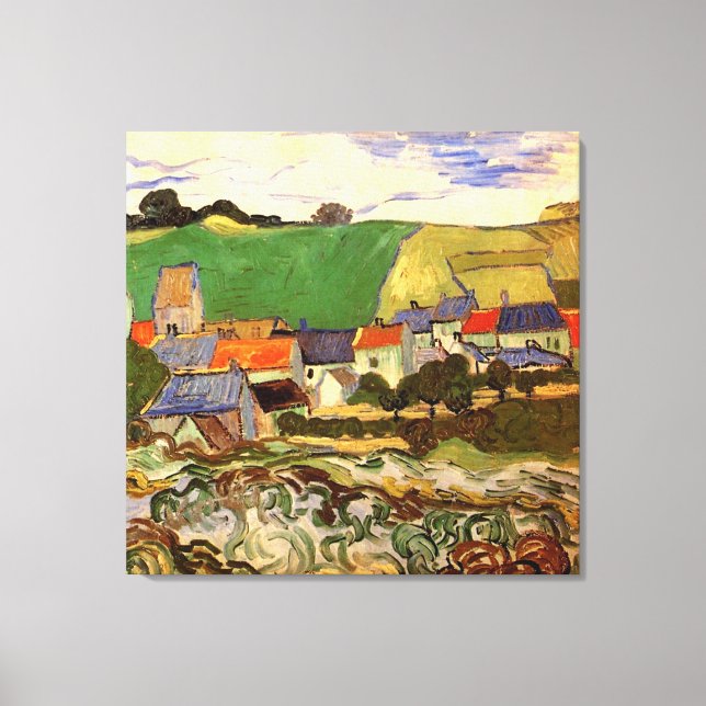 View of Auvers Vincent van Gogh. Canvas Print (Front)
