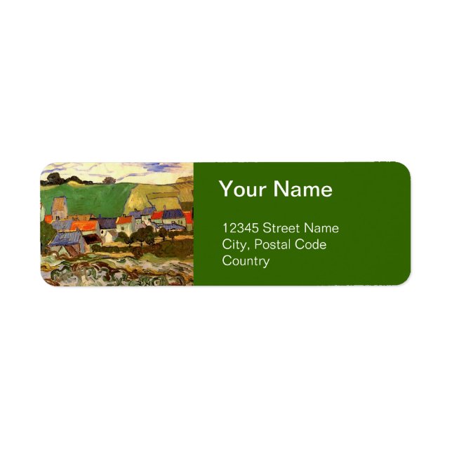 View of Auvers Vincent van Gogh. Label (Front)