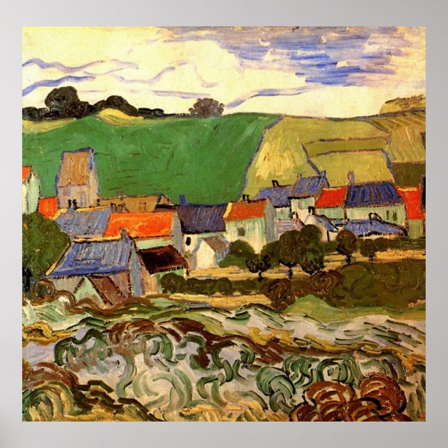 View of Auvers Vincent van Gogh Poster (Front)