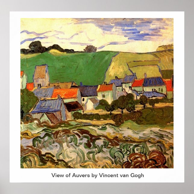 View of Auvers Vincent van Gogh Poster (Front)