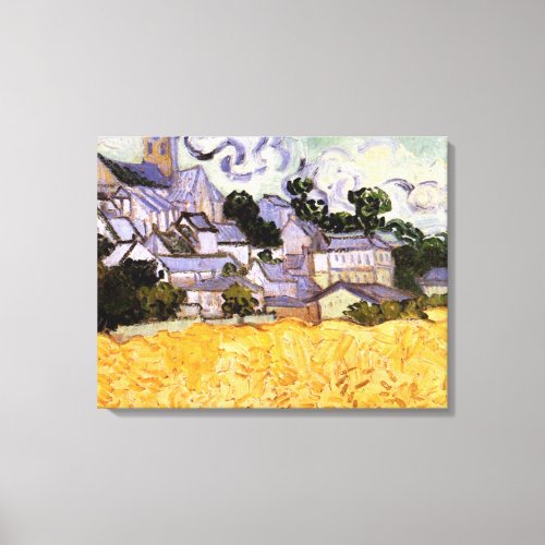 View of Auvers with Church by Vincent van Gogh Canvas Print