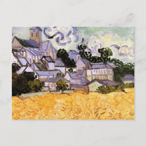 View of Auvers with Church by Vincent van Gogh Postcard