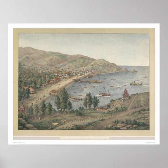 View of Avalon Harbor, Santa Catalina Island(1211) Poster (Front)