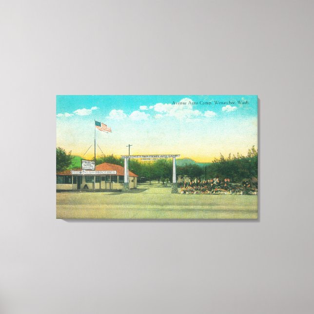 View of Avenue Auto Camp Entrance Canvas Print (Front)
