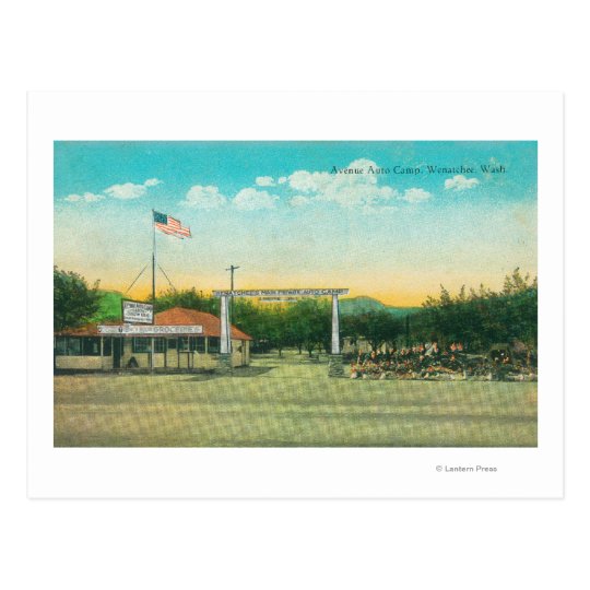 View of Avenue Auto Camp Entrance Postcard