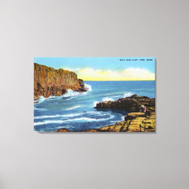 View of Bald Head Cliff at York Beach Canvas Print (Front)