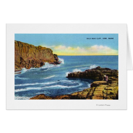 View of Bald Head Cliff at York Beach Cards (Front Horizontal)