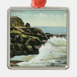 View of Bald Head Cliff Metal Ornament