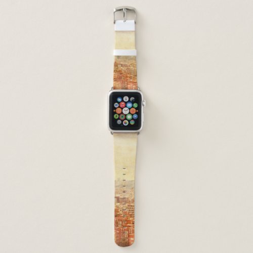 View of Barcelona in grunge and retro style barce Apple Watch Band