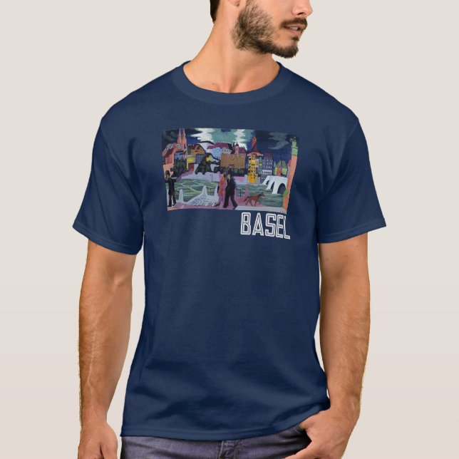 View of Basel and the Rhine, Ernst Ludwig Kirchner T-Shirt (Front)