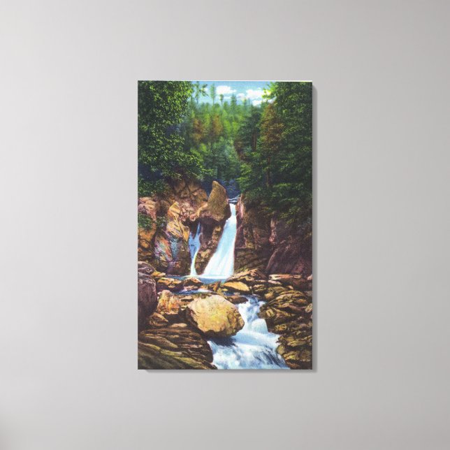View of Bash-Bish Falls near Great Barrington Canvas Print (Front)