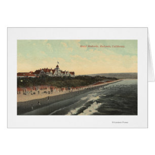 View of Beach & the Hotel Redondo Cards