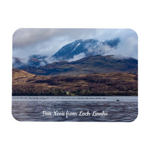 View of Ben Nevis from Loch Linnhe Scotland Post Magnet