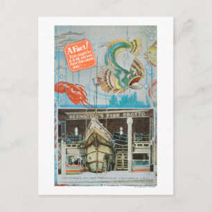 View of Bernstein's Fish Grotto with Fish Postcard