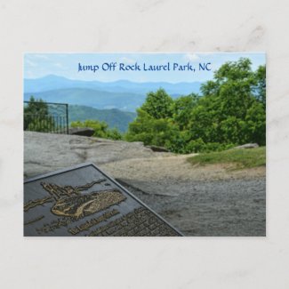 View of Blue Ridge Mountains Jump Off Rock NC Postcard