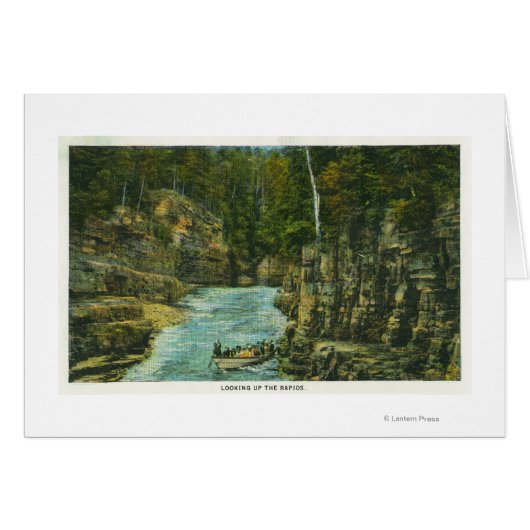 View of Boat Looking up the Rapids Cards (Front Horizontal)