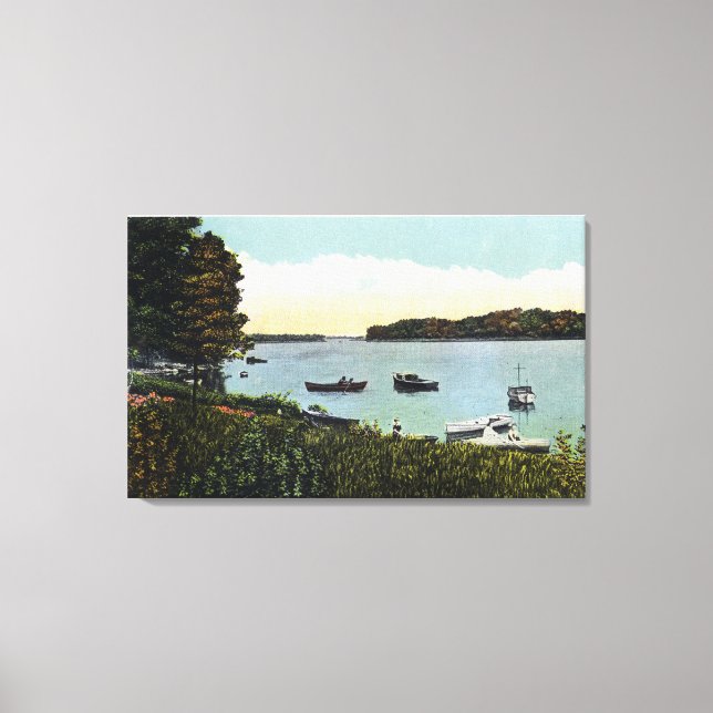 View of Boats at the Narrows Canvas Print (Front)