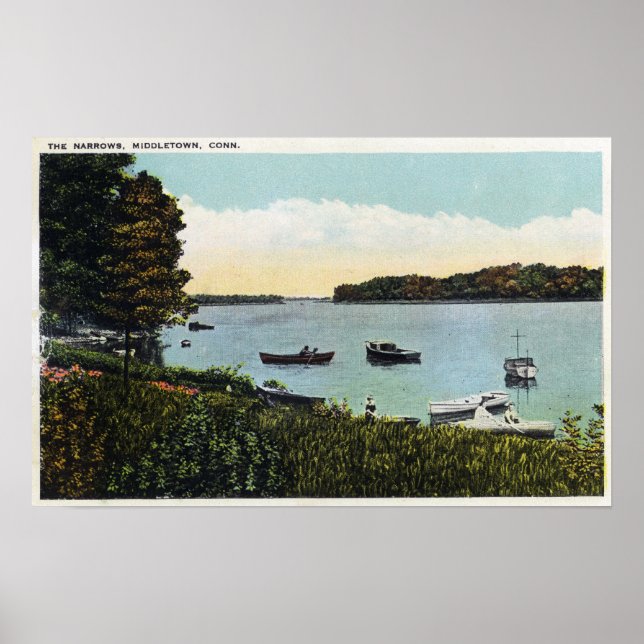 View of Boats at the Narrows Poster (Front)
