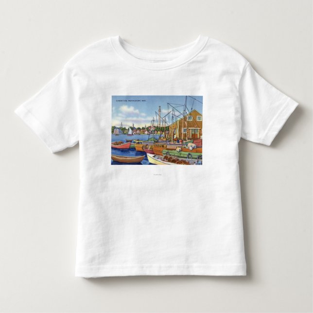 View of Boats in the Harbor Toddler T-shirt (Front)