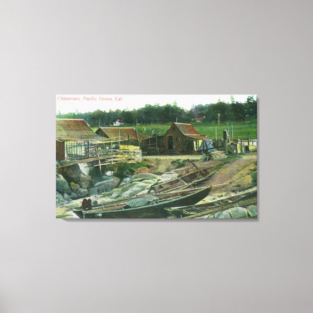 View of Boats on Beach in Chinatown Canvas Print (Front)