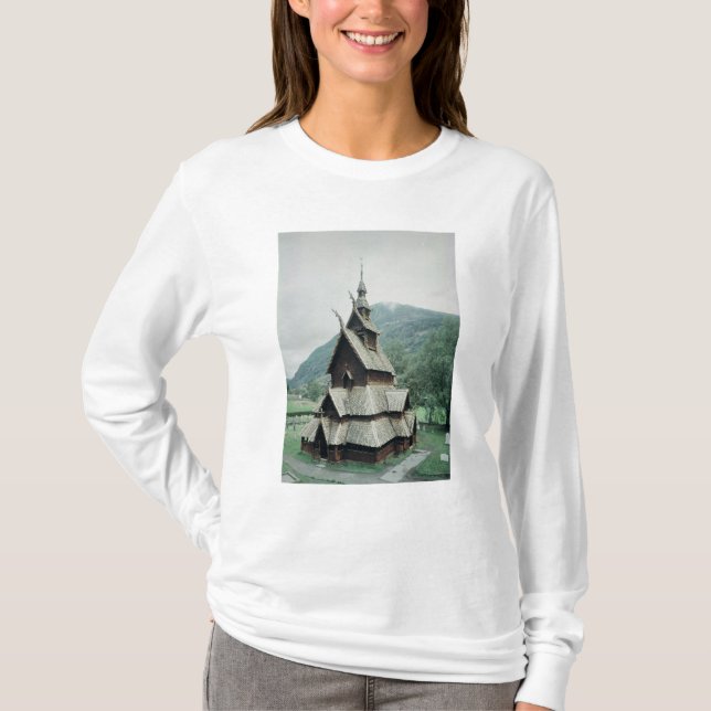 View of Borgund stave church, c.1150 T-Shirt (Front)