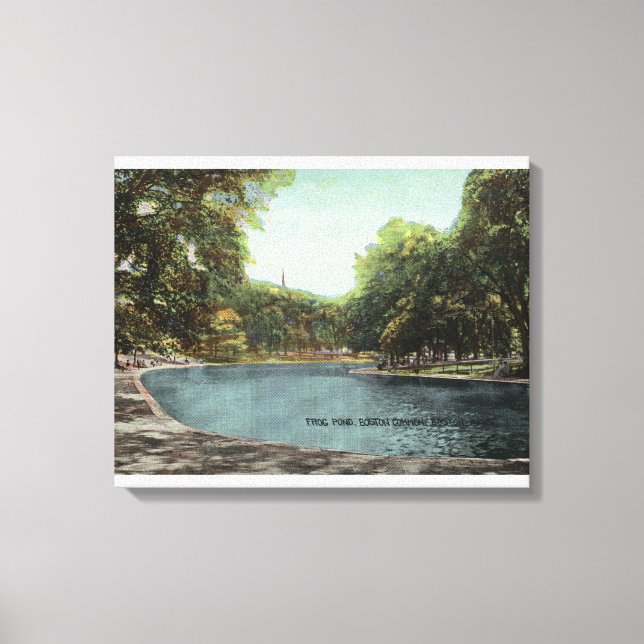 View of Boston Common Frog Pond # 2 Canvas Print (Front)