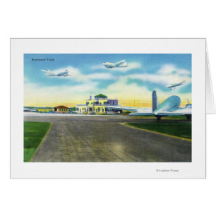 View of Brainard Field, Planes Landing &