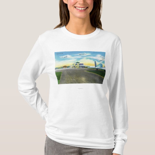 View of Brainard Field, Planes Landing & T-Shirt (Front)