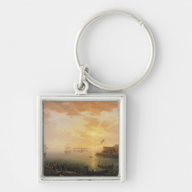 View of Brest Harbour, 1796 Keychain (Front)