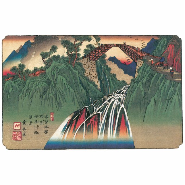 View of Bridge Over Ina River, Nojiri by Hiroshige Statuette (Front)