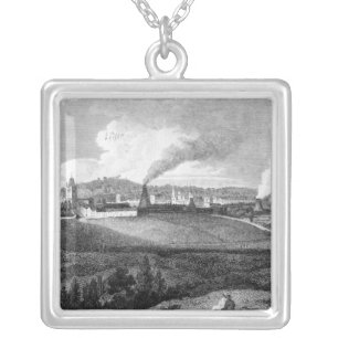View of Bristol from Pile Hill, engraved by Silver Plated Necklace