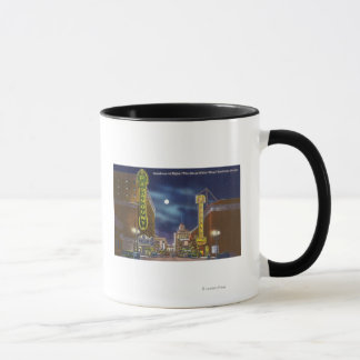 View of Broadway at Night Mug