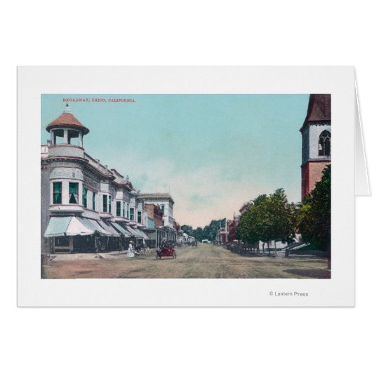 View of BroadwayChico, CA Cards (Front Horizontal)